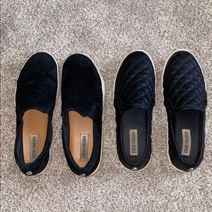 Black Steve madden slides